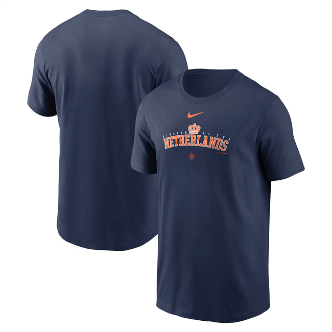 Men's Netherlands Baseball Navy 2026 World Baseball Classic Wordmark T-Shirt